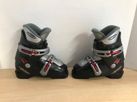 Ski Boots Mondo Size 19.0 Child Size 13  19.0 mm Head Black Red Grey Minor Wear