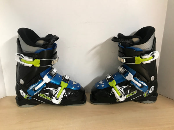 Ski Boots Mondo Size 20.5 Child Size 2-3 255 mm Nordica FireArrow Black Blue Lime Excellent