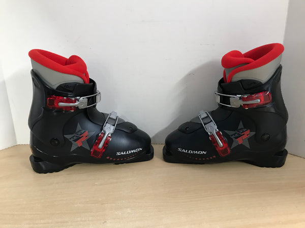 Ski Boots Mondo Size 21.5 Child Shoe Size 3-4 Mondo 259 mm Salomon Black Red Fantastic Quality