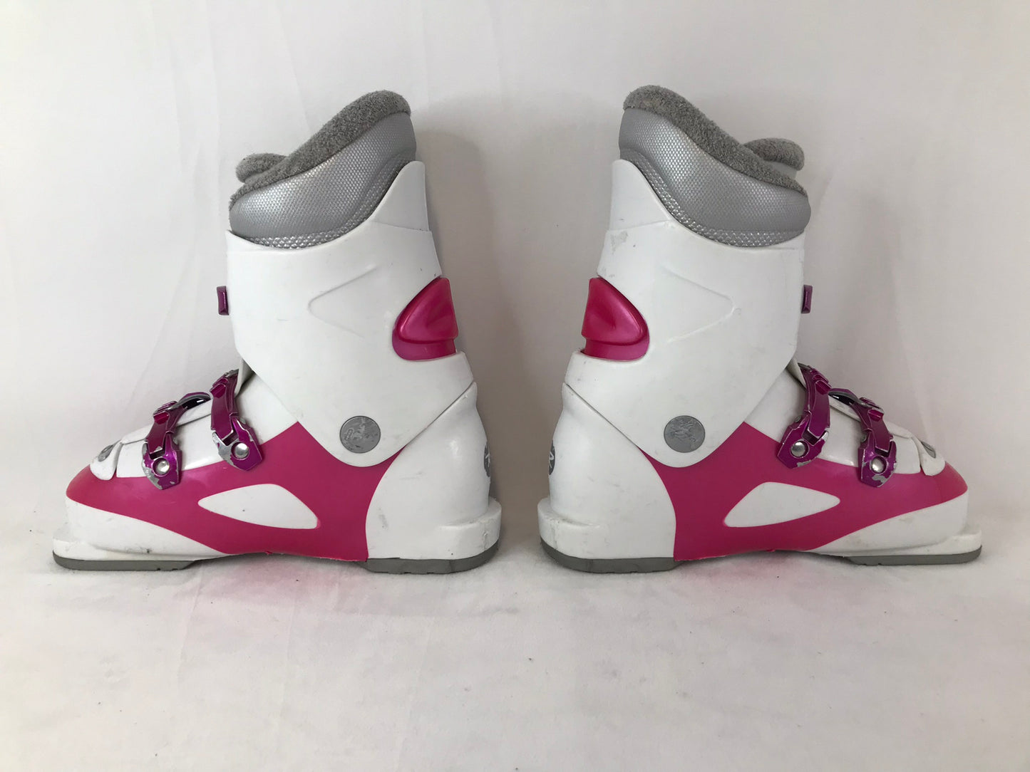 Ski Boots Mondo Size 21.5 Child Size 3-4 256 mm Rossignol Fun Girl White Pink