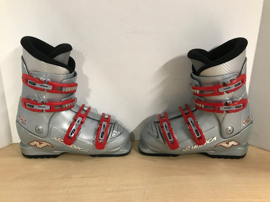 Ski Boots Mondo Size 23.0 Child Size 5-6 270 mm Nordica Grey Red Excellent