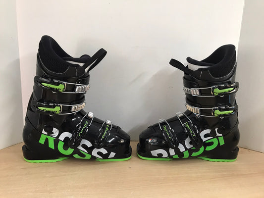 Ski Boots Mondo Size 23.5 Child Size 5 Shoe Size 262 mm Rossignol Black Lime New Demo Model