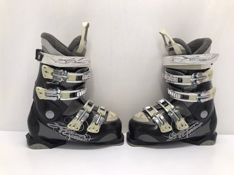 Ski Boots Mondo Size 23.5 Ladies Size 6.5 Atomic Super Comfort Black Silver