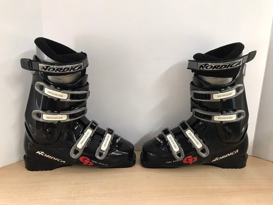 Ski Boots Mondo Size 25.0  Ladies Size 8 Shoe Size 300 mm Nordica Black Red Excellent
