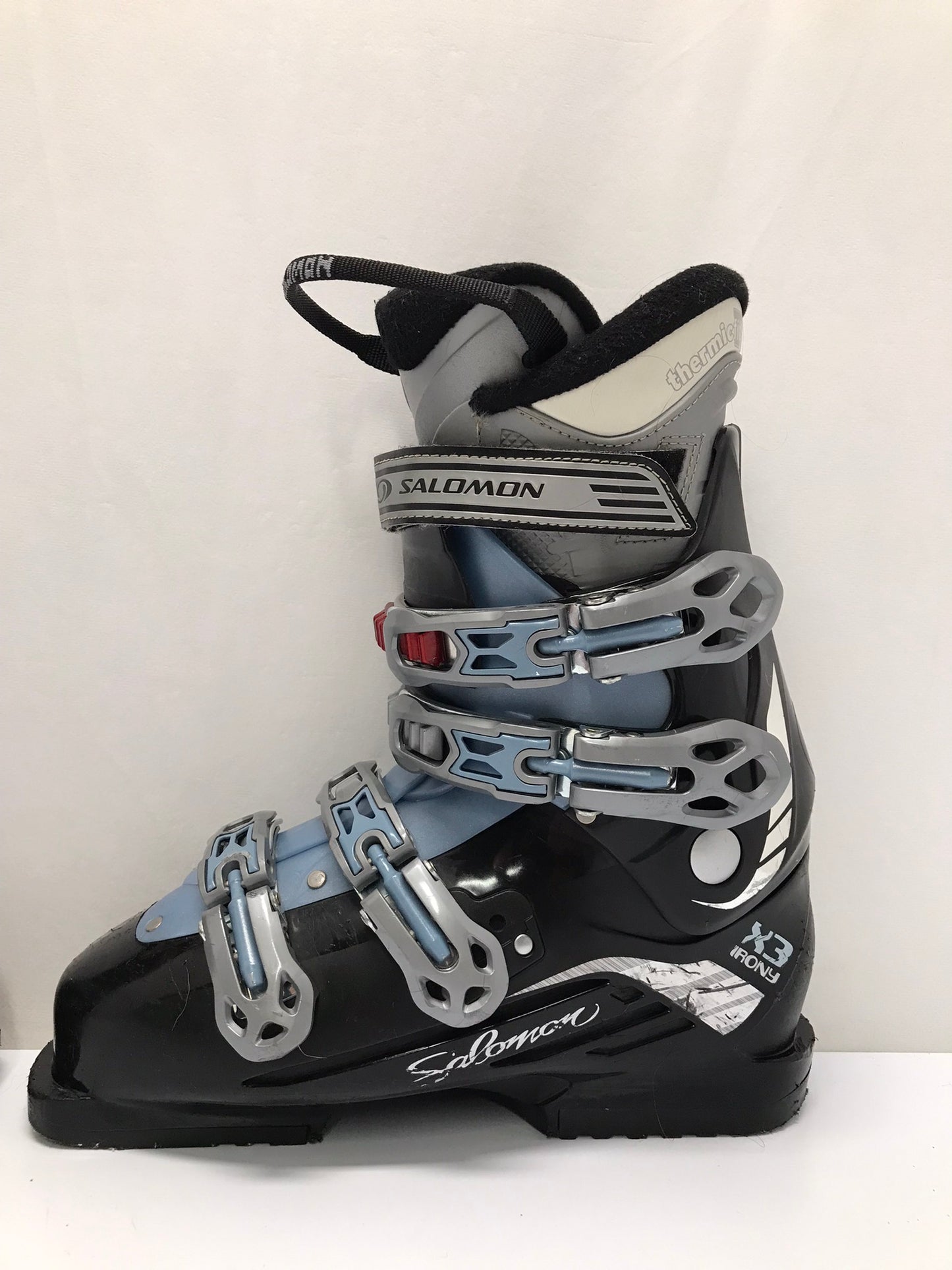 Ski Boots Mondo Size 25.0 Men's Size 7 Ladies Size 6 298 mm Salomon Irony Black Blue
