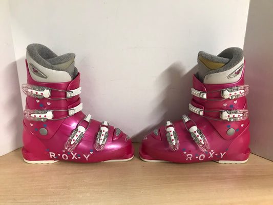 Ski Boots Mondo Size 25.5 Ladies Size 8 293 mm Roxy Fushia White