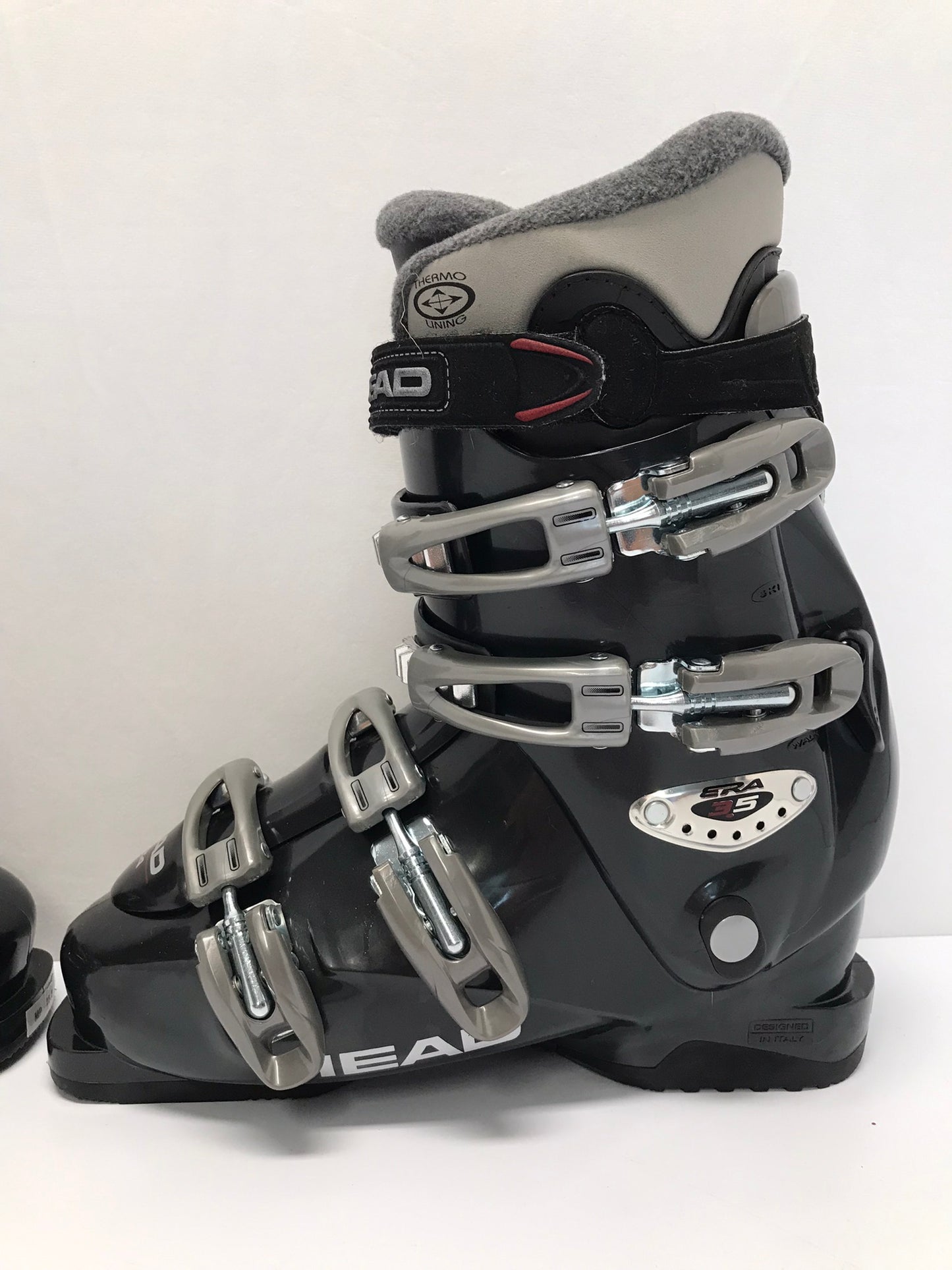 Ski Boots Mondo Size 25.5 Men's Size 7.5 Ladies Size 8.5 292 mm Head Black Grey NEW Demo Model