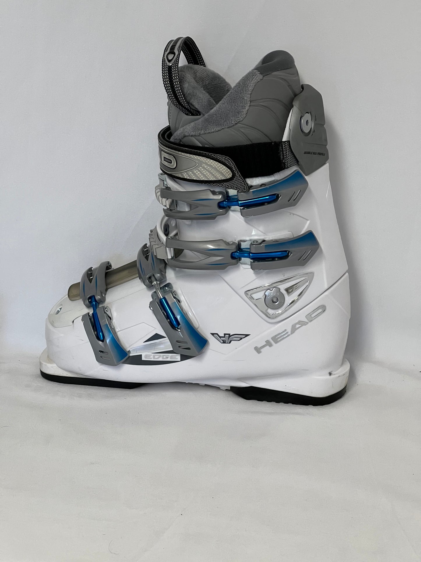 Ski Boots Mondo Size 26.5  Ladies Size 9.5 305 mm Head Edge HF Grey White Blue New Demo Model