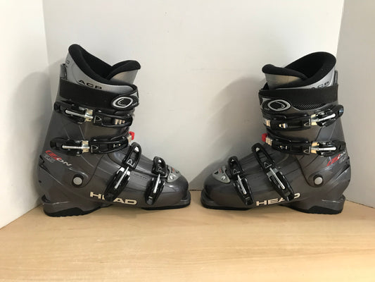 Ski Boots Mondo Size 26.5  Men's Size 7 Ladies Size 8 308 mm Head Ezon Grey Black Excellent