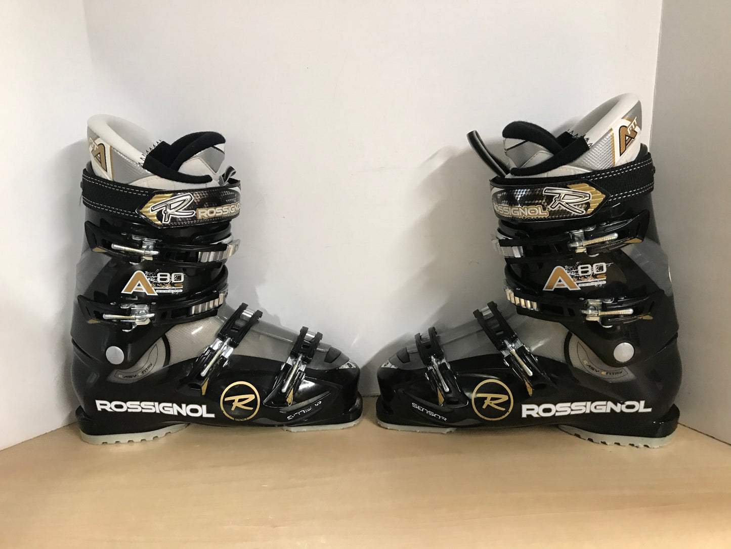 Ski Boots Mondo Size 28.5 Men's Size 10 328 mm Rossignol Alias 80 Black Grey White Excellent As New