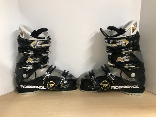 Ski Boots Mondo Size 28.5 Men's Size 10 328 mm Rossignol Alias 80 Black Grey White Excellent As New