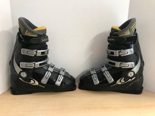 Ski Boots Mondo Size 29.5  Men's Size 12 338 mm Salomon Sensi Fit Black Grey Yellow