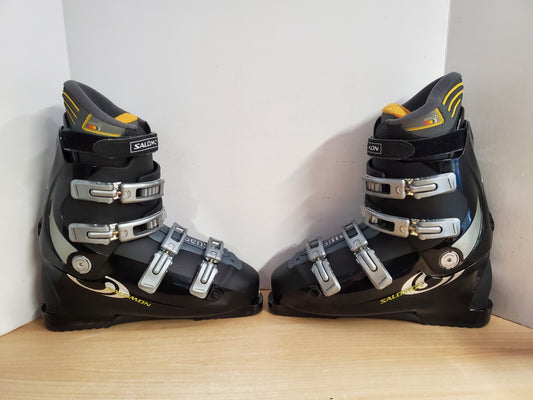 Ski Boots Mondo Size 30.5 Men's Size 13 348 mm Salomon Black Grey As New Excellent