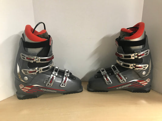 Ski Boots Mondo Size 31.0 Men's Size 13.5 mm 359 mm Salomon Custom Fit Grey Red Black