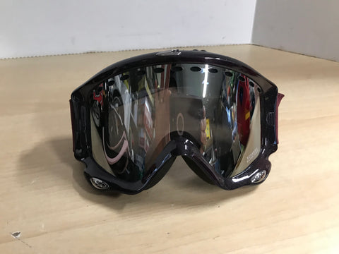 Ski Goggle Adult Size Large Carerra Purple Glitter Mirrored Lense Excellent