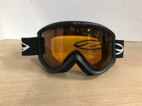 Ski Goggle Adult Size Large Smith Black White With Orange Lense