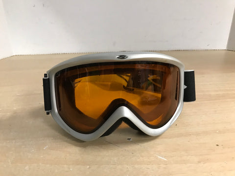 Ski Goggle Adult Size Medium Smith Grey Black With Orange Lense