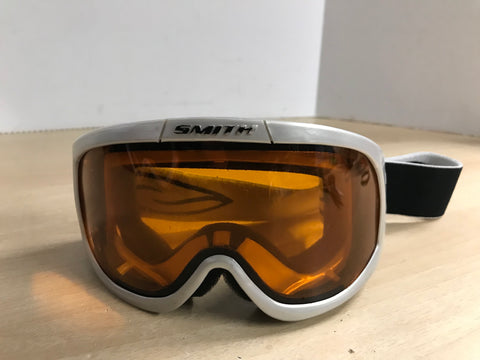 Ski Goggle Adult Size Small Smith Grey Black With Orange Lense