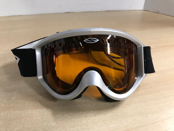 Ski Goggle Adult Size X Large Smith Grey Black With Orange Lense