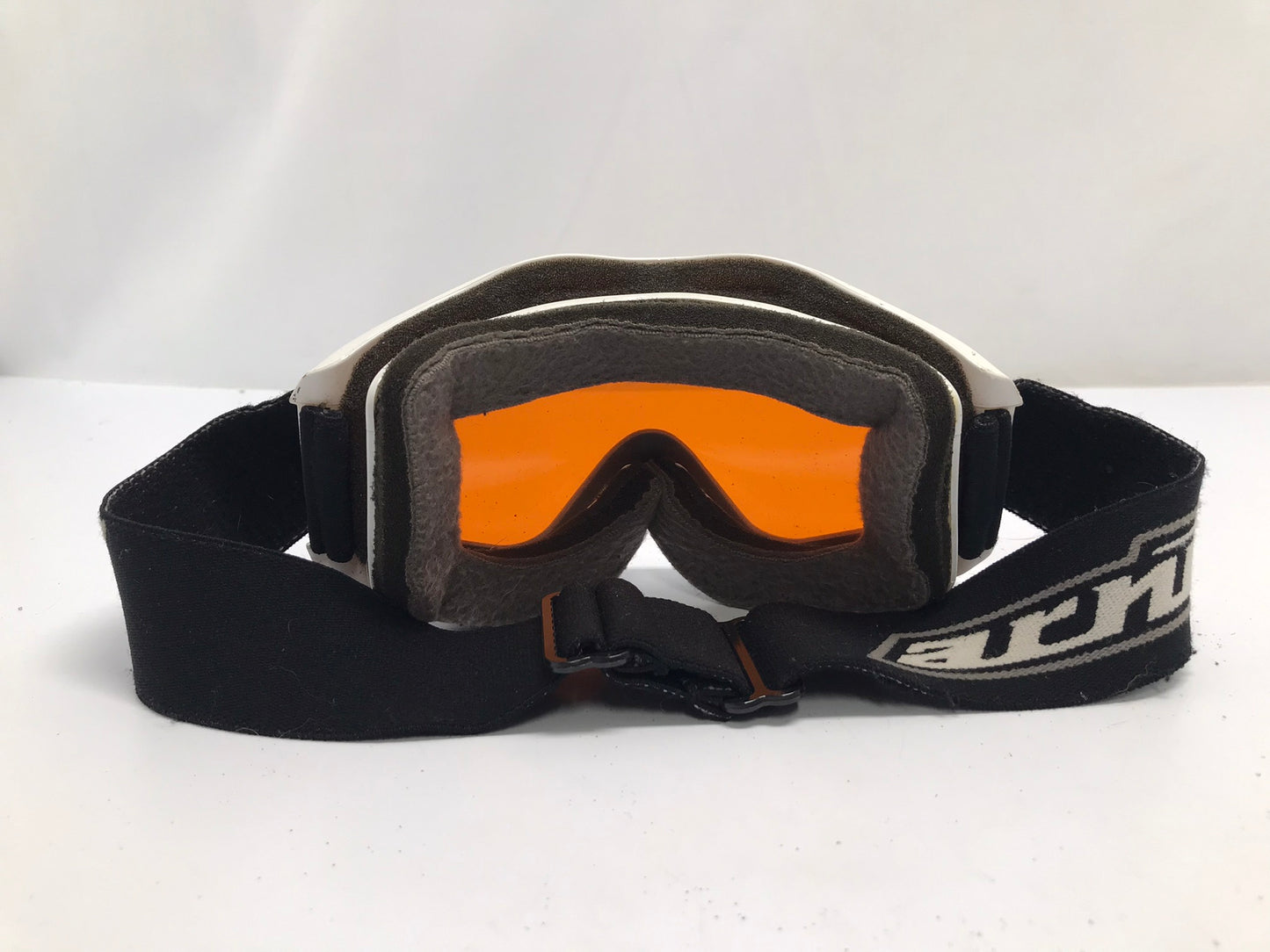 Ski Goggles Adult Size Large Arnette White Black Orange Lenses