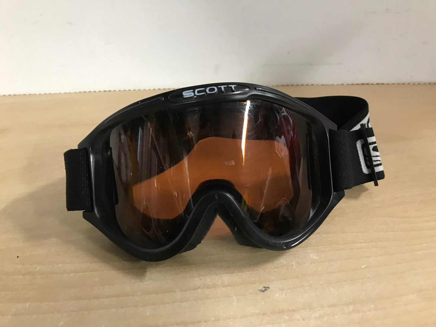 Ski Goggles Adult Size Large Scott Black with Orange Lense