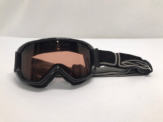 Ski Goggles Adult Size Large Smith Black Orange Lenses