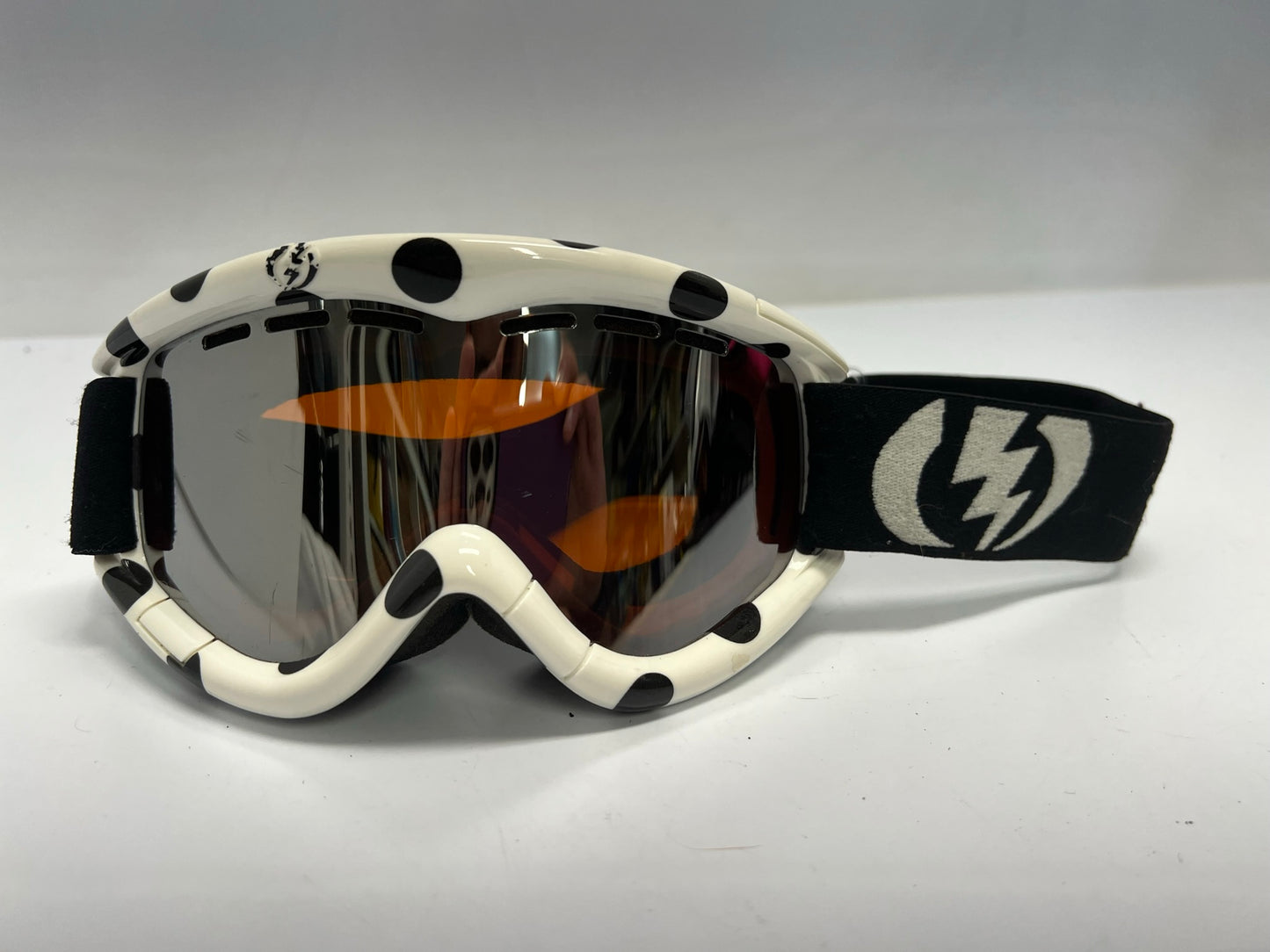 Ski Goggles Adult Size Medium Electric Big Eyes Black White