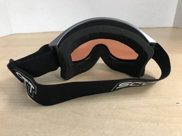 Ski Goggles Adult Size Medium Scott Black Grey With Orange Tinted Lense