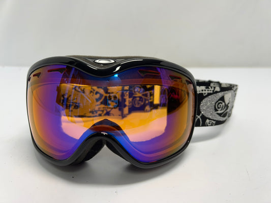 Ski Goggles Adult Size Small Oakley Big Eyes Orange Lenses Black Silver As New