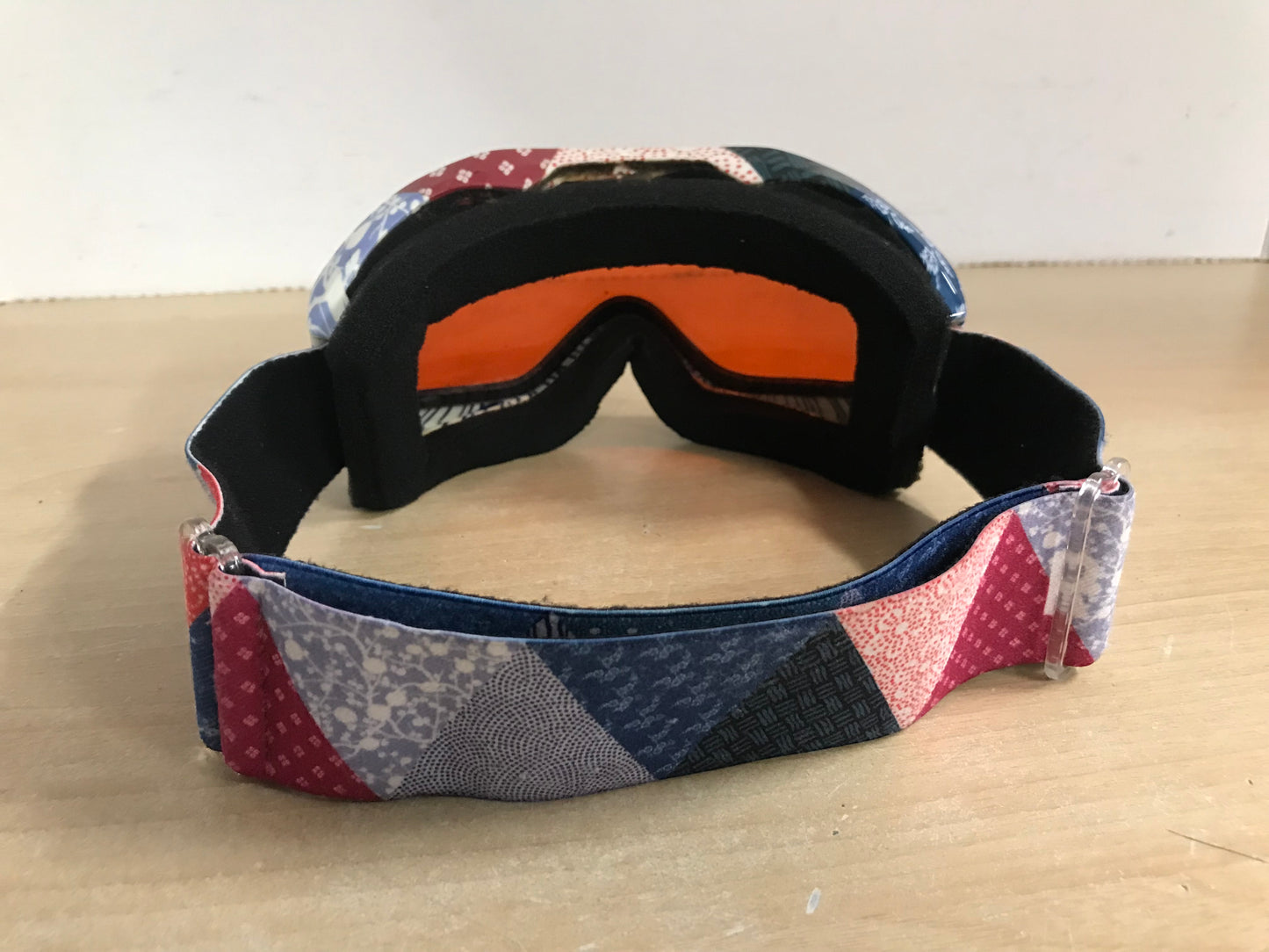 Ski Goggles Adult Size Small Roxy Denim Red Big Lenses