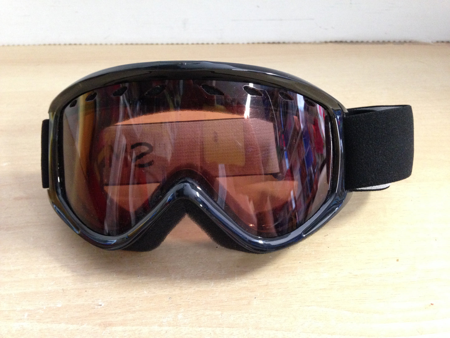 Ski Goggles Adult Size Smith Black White Name New Demo Model