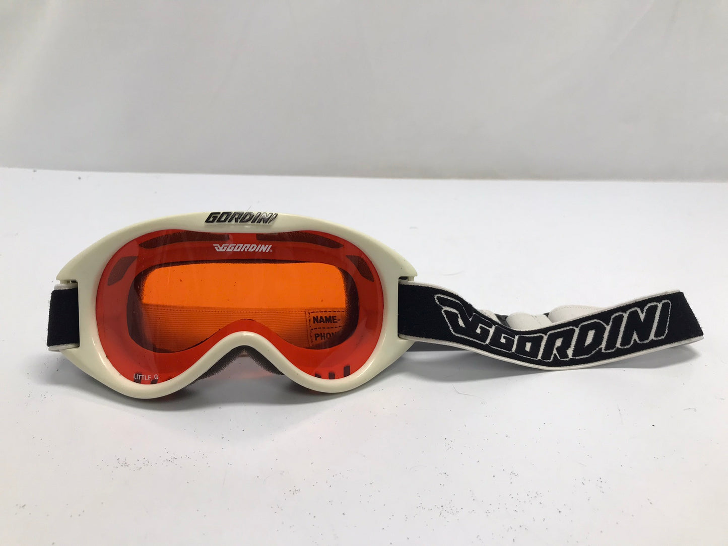Ski Goggles Child Size 2-4 Gordini White Black With Orange Lenses