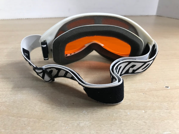 Ski Goggles Child Size 4-6 Gordini Black White With Orange Tinted Lense