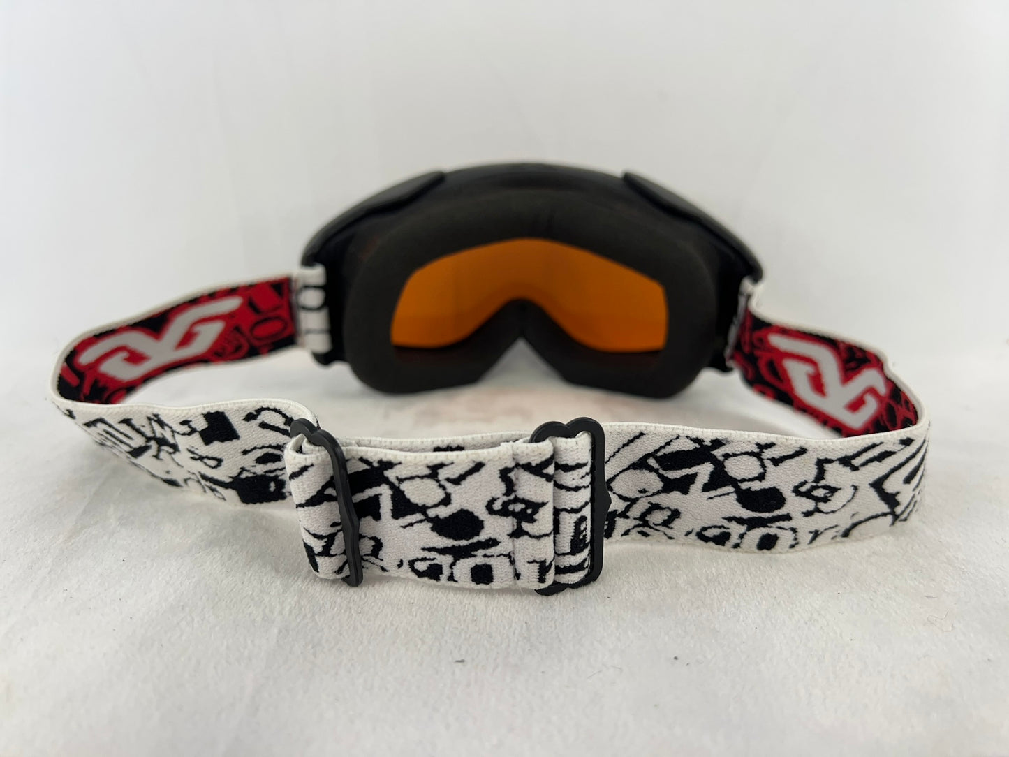 Ski Goggles Child Size 6-8 Gordini VG Black Red White Orange Lenses Excellent
