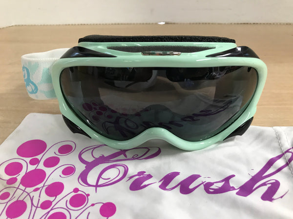 Ski Goggles Ladies Size Small Crush Pearl Teal Black With Bag Excellent
