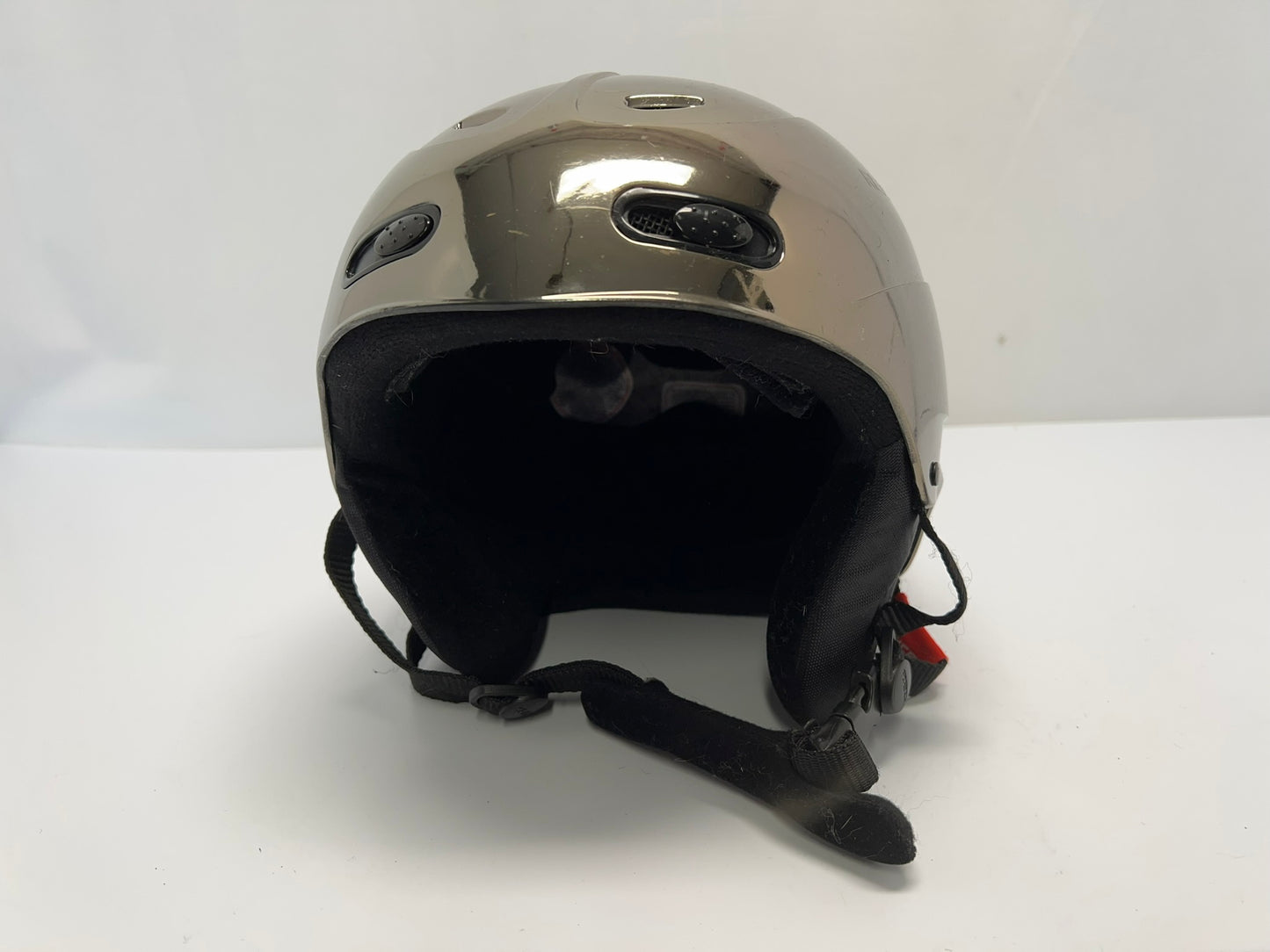 Ski Helmet Adult Size X Large RED Skycap Chrome Black Excellent