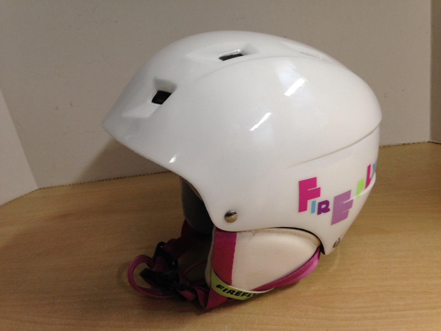 Ski Helmet Child Size 4-7 Firefly Sweety White Pink Excellent
