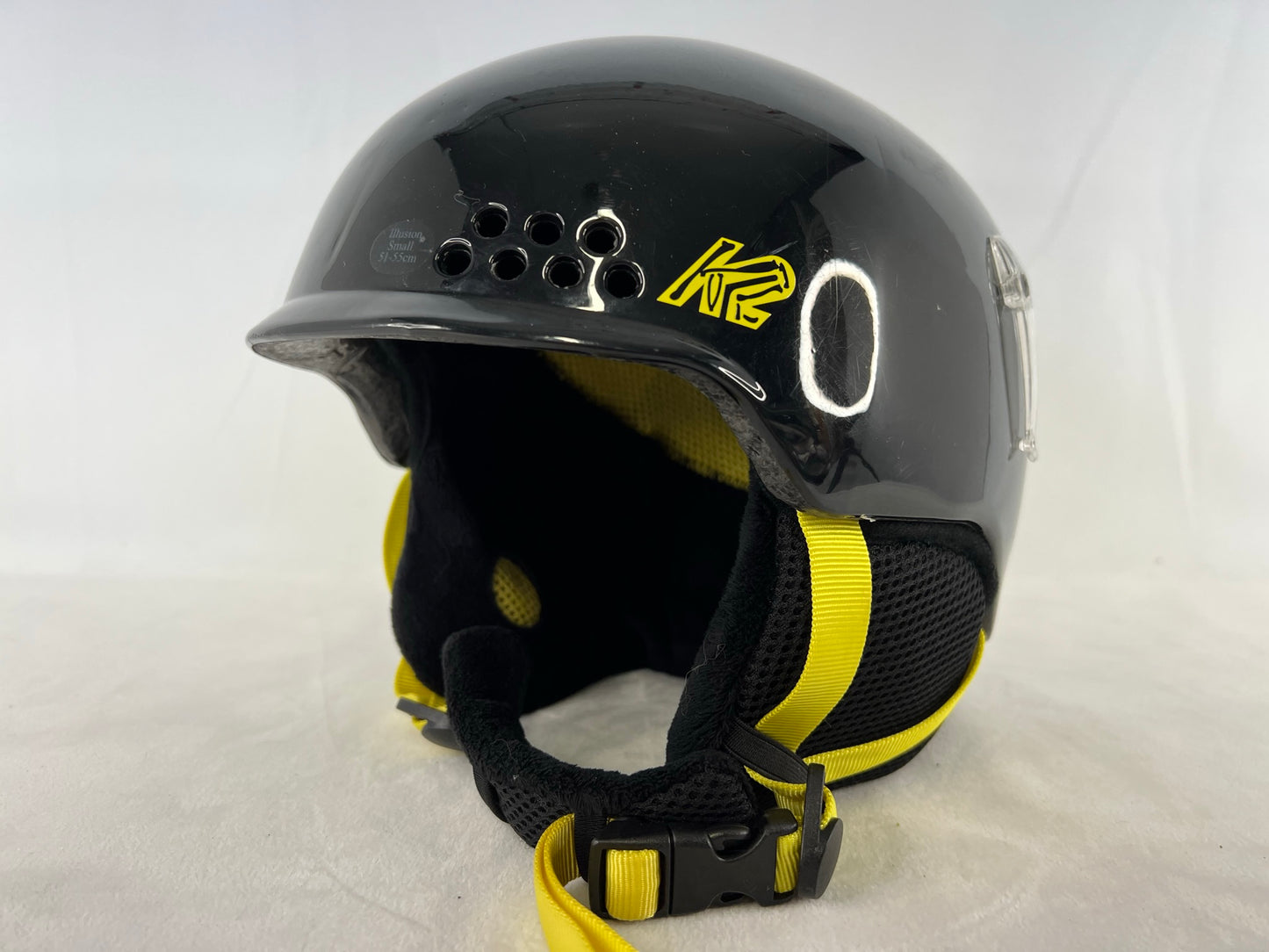 Ski Helmet Child Size 4-7 K-2 Black Lime Dinosaur As New Excellent
