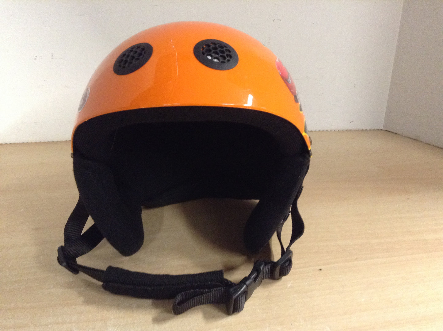 Ski Helmet Child Size 6-7 Cars Orange Multi Excellent
