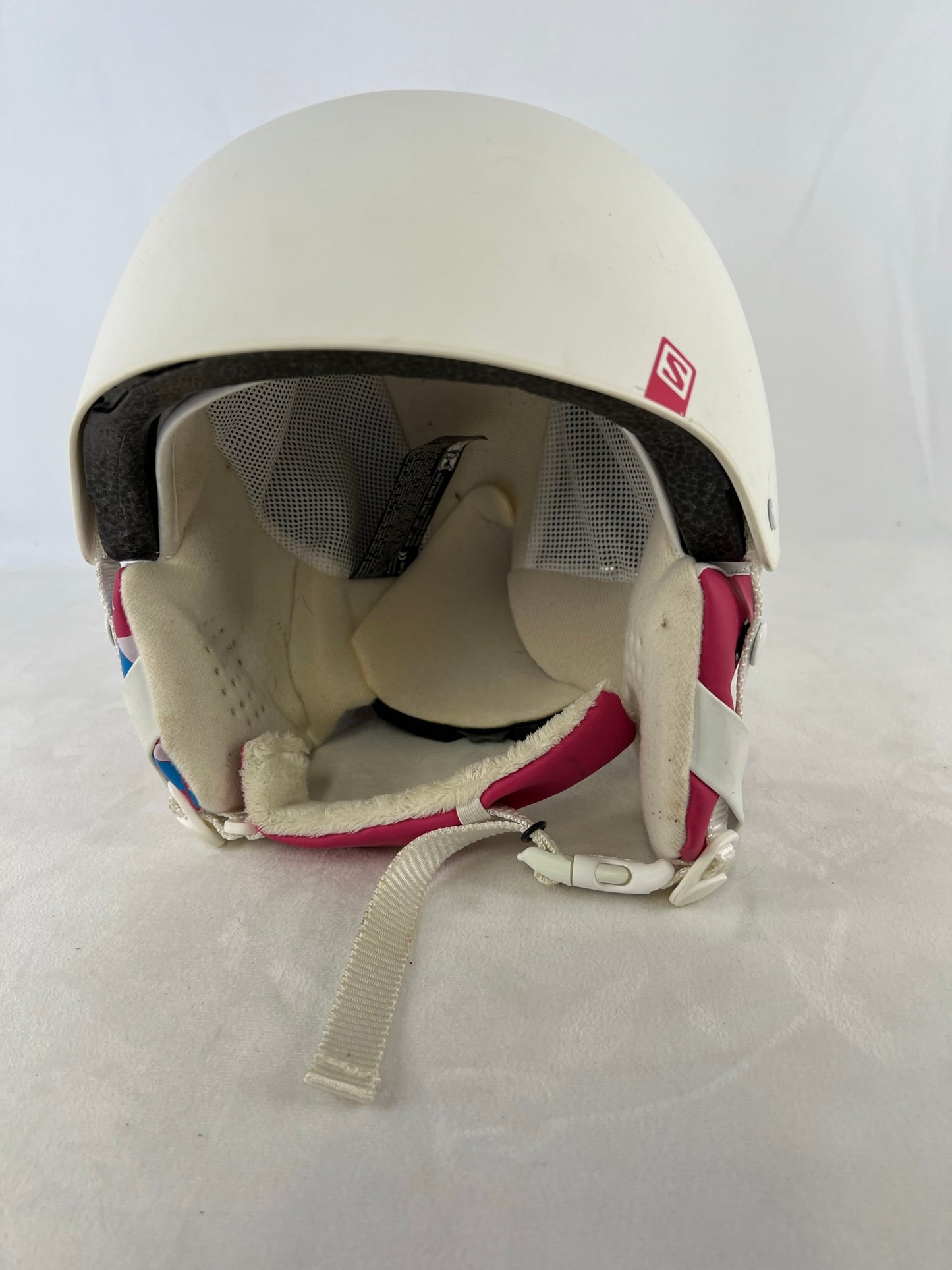 Ski Helmet Child Size Medium 6-8 Salomon White Pink