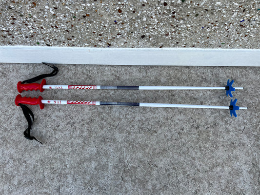 Ski Poles Adult Size 43 inch 110 cm Speedy White Red Blue Excellent