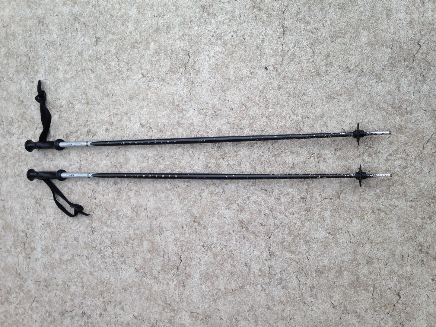 Ski Poles Adult Size 45 inch Salomon Grey Black