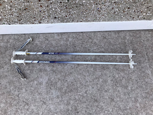 Ski Poles Adult Size 46 inch 115 cm Atomic White Blue