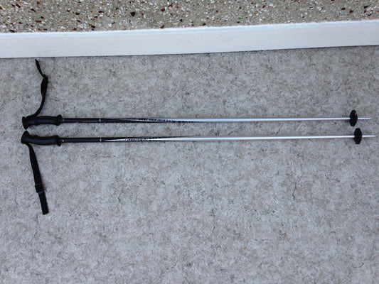 Ski Poles Adult Size 49 inch Salomon North Pole Black Grey Excellent