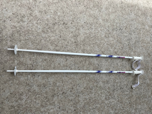 Ski Poles Adult Size 50 inch 125 cm Head White Purple