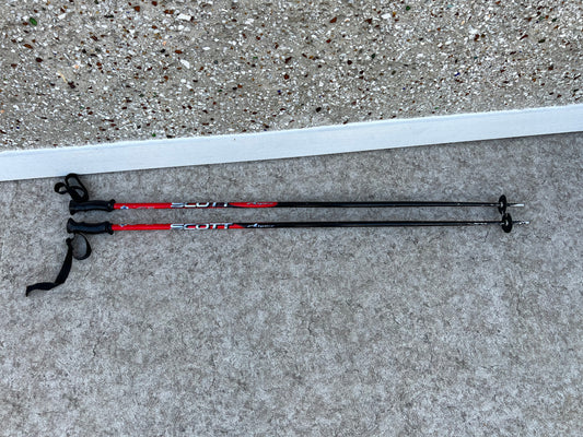 Ski Poles Adult Size 52 inch 130 cm Scott Alpine Red Black