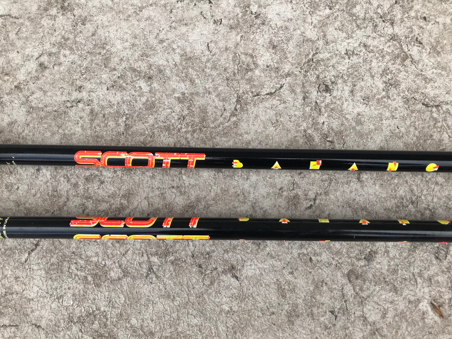 Ski Poles Adult Size 54 inch Scott Black Yellow Orange
