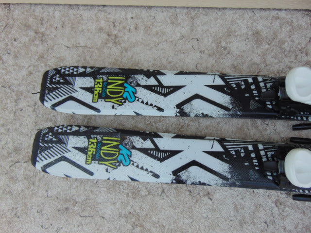 Ski 136 K-2 Indy Parabolic Fantastic Quality Black and White With Bindings