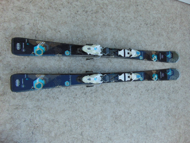 Ski 144 Rossignol Temptation Parabolic Black Blue White  With Bindings