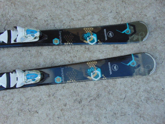 Ski 144 Rossignol Temptation Parabolic Black Blue White  With Bindings